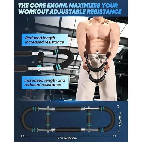 Saker Twister Arm Trainer, 40-100lb Adjustable Chest Workout Equipment, Arm Trainer, Twister Arm Trainer, Portable Power Twister Bar