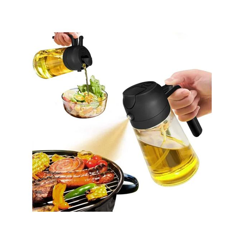 470ML White Oil Dispenser - 2-in-1 Spray & Pour