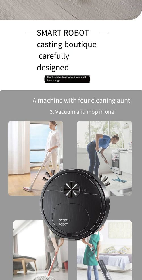 Robotic Vacuum Cleaner - 3-in-1 Floor Cleaning Machine - White