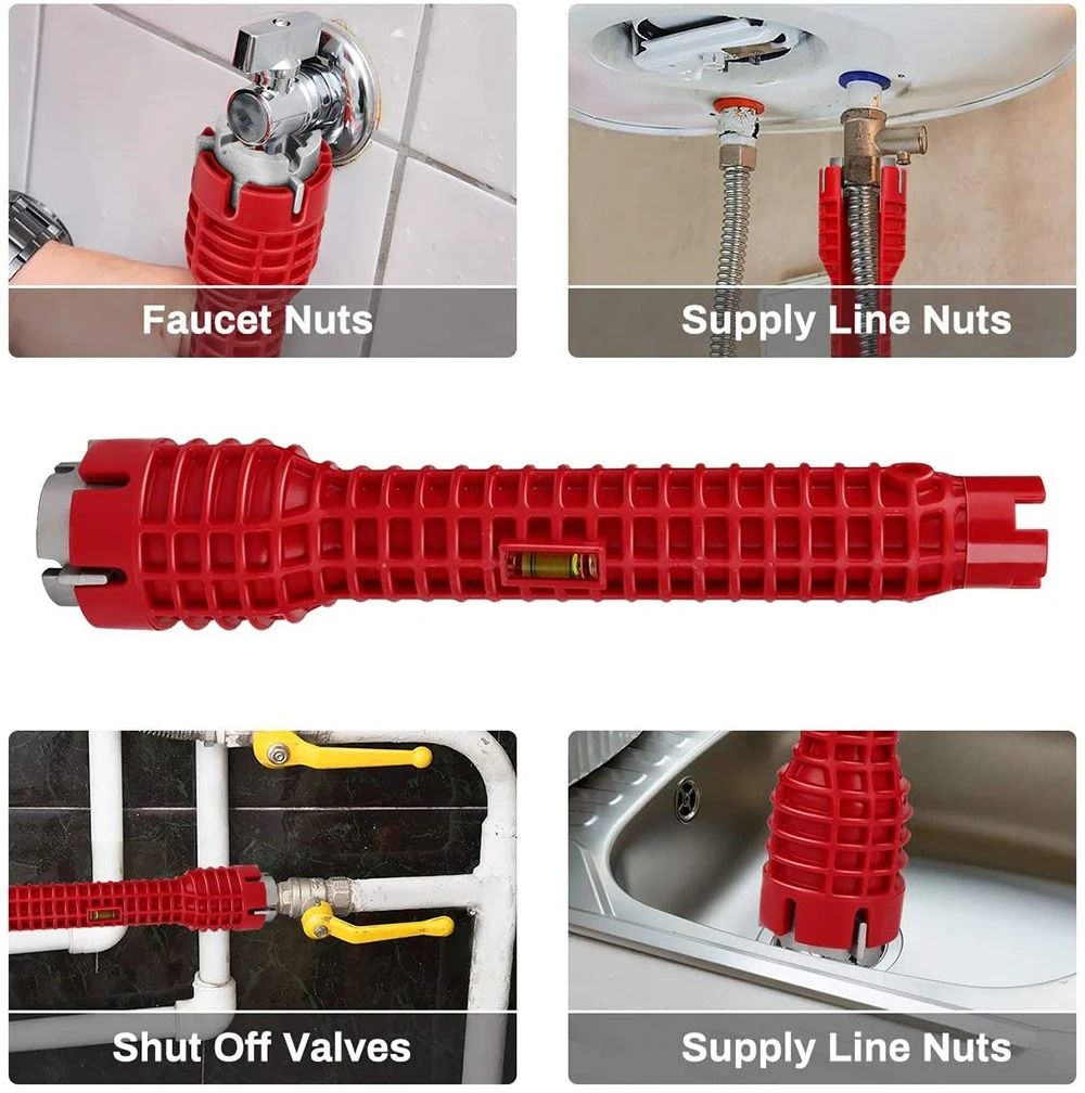 8-in-1 Sink Wrench & Faucet Installer — Multifunctional Repair Tool for Toilets, Sinks, Bathroom, Kitchen, and Plumbing