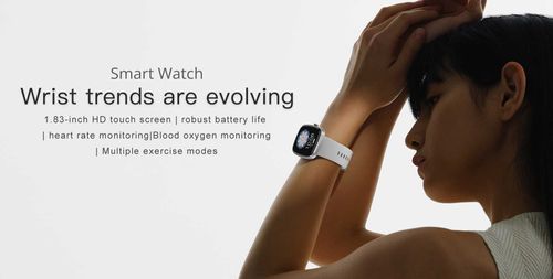 Smartwatch - Black - Fitness Tracker with Heart Rate, BT Call, Sleep Monitor