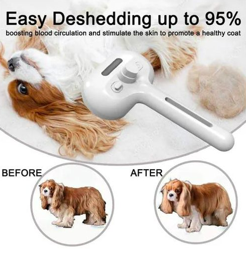 Pet Electric Spray Massage Comb, White