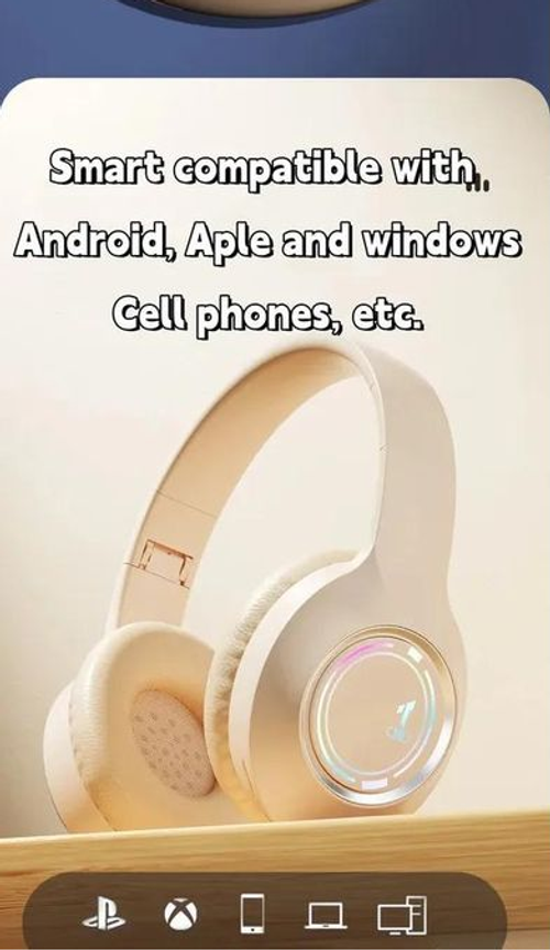 Best-selling smart headphones with wireless music, stereo sound, and adjustable for mobile phones.