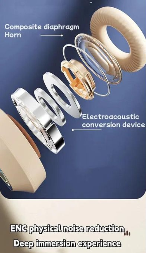 Best-selling smart headphones with wireless music, stereo sound, and adjustable for mobile phones.