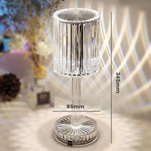 White Rechargeable Color Changing Desk Lamp - 25x8.5cm, Touch Control