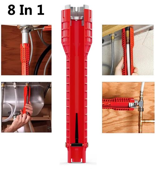 8-in-1 Sink Wrench & Faucet Installer — Multifunctional Repair Tool for Toilets, Sinks, Bathroom, Kitchen, and Plumbing