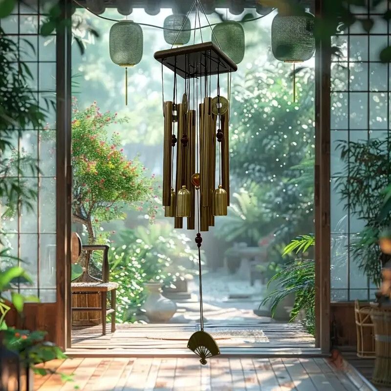 Extra-Large Copper Bell Wind Chimes