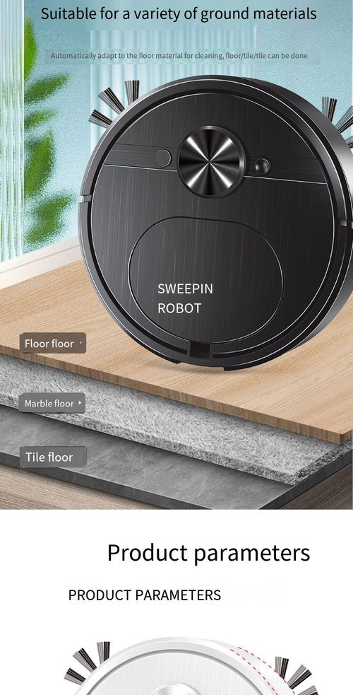 Robotic Vacuum Cleaner - 3-in-1 Floor Cleaning Machine - White