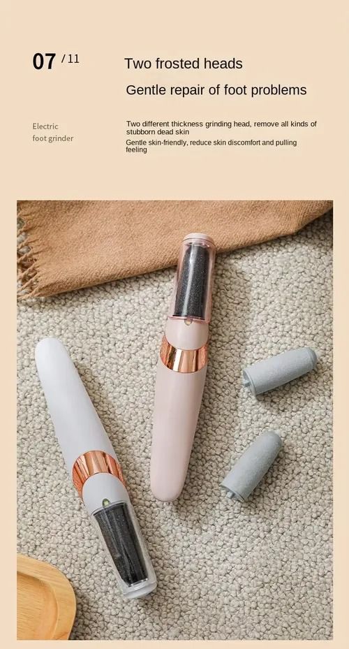 Electric Foot File - White - Compact Design for Smooth Skin