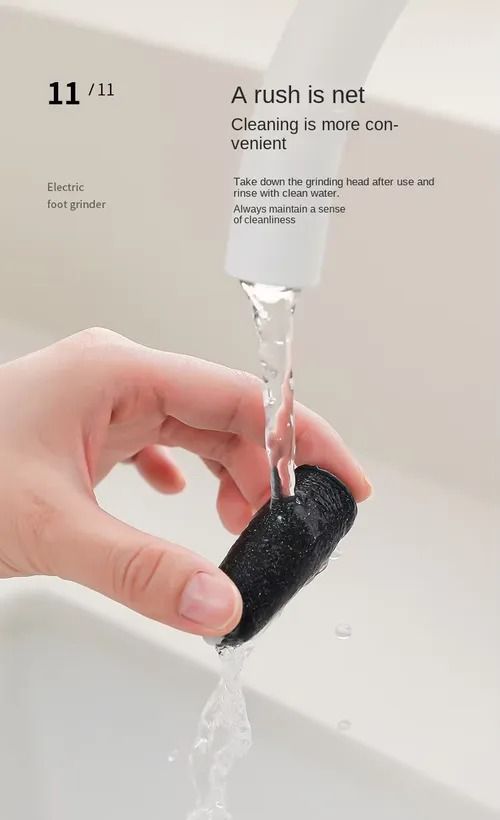 Electric Foot File - White - Compact Design for Smooth Skin