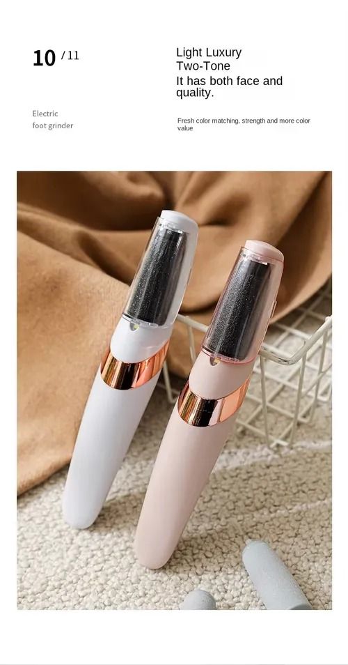 Electric Foot File - White - Compact Design for Smooth Skin