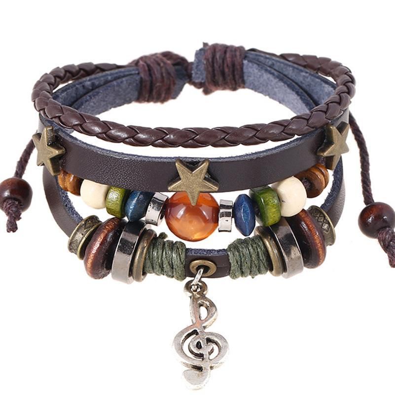 Multi-element men's bracelet