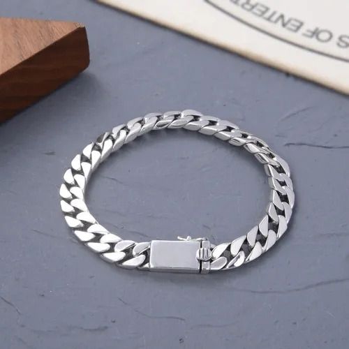 Personalized Silver Cuban Bracelet - Stylish Jewelry