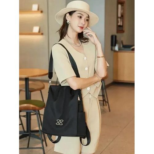 Black Anti-Theft Large Capacity Oxford Shoulder Bag