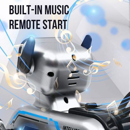Hot RC Robot Dog 18mins Play Time Light up Music 8 Wheels Model RC Stunt Car Robot Dog Toys Remote Control Car