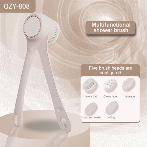 Double Handle Electric Rotary Multifunctional Waterproof Bath Brush Rubbing Gadget Scrubbing Towel