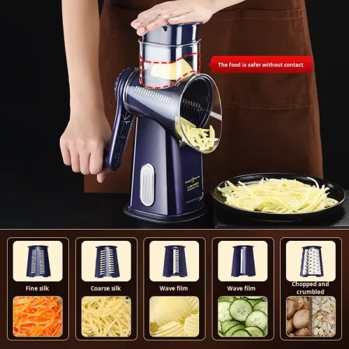3 in 1 Hand-operated Fast Potato Slicer Machine Cutter Multi-functional Vegetable Chopper and Slicer