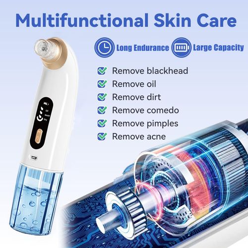 Portable Mini Skin Extractor Pore Cleanser Facial Cleaner Tool Electric Small Bubble Pore Vacuum Blackhead Remover
