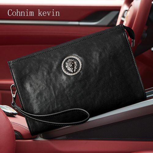 Saco masculino de couro de alta qualidade, saco desobrecoxa, saco de mão, saco de negócios, saco quadrado.