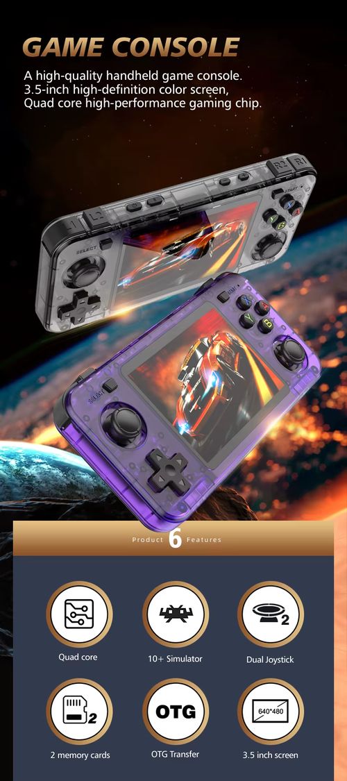 Console portátil R36H de código aberto, dois joysticks, console retrô de fliperama, sistema Linux de código aberto com dois sistemas, console portátil compatível com PSP