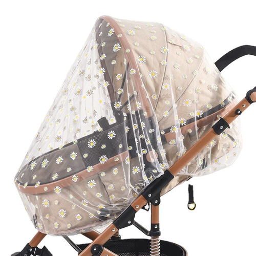 Full-coverage printed stroller mosquito net