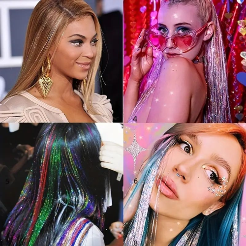 Sequin hair clips, 12-pack, colorful hair clip wigs