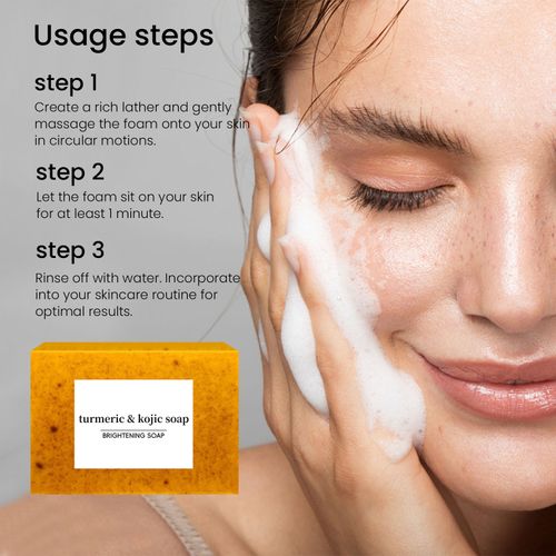 OrganicTurmeric Bar Soap Original Ginger Kojic Acid Glow Soap for Gentle Cleansing Skin Body