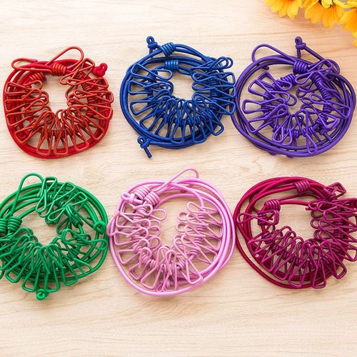 Wall Mounted Clips Wall Folding Tightener Outdoor Clothespine Retractable Clothesline