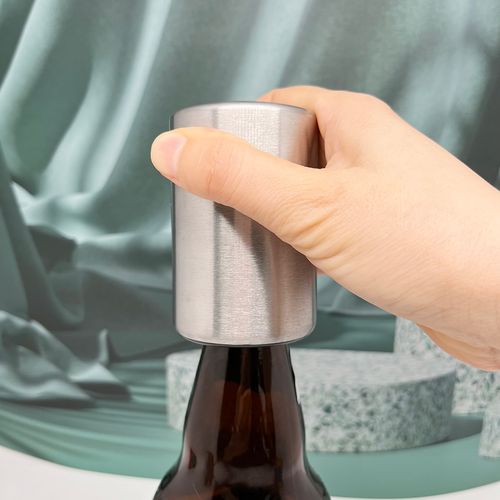 Portable Automatic Beer Bottle Opener Metal Stainless Steel Push Down Magnetic Automatic Beer Bottle Opener
