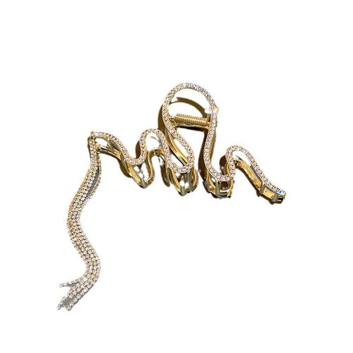 High-end tassel chain hair clip snake-shaped hair clip