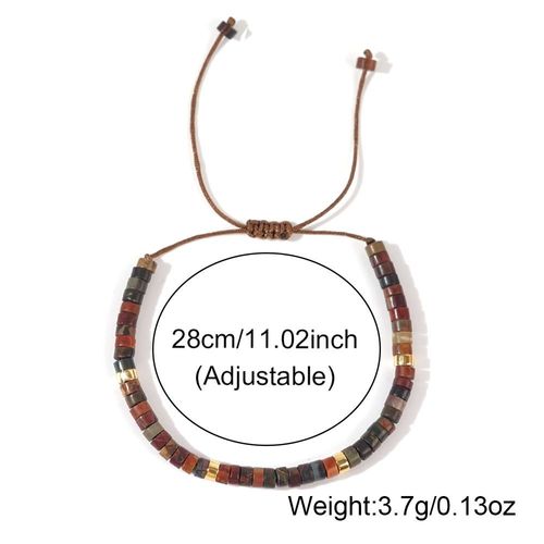 Boho 7 Chakra Rainbow 4mm Natural Stone Beads Dainty Bracelet | Ethnic Tibetan Multi Colors Gemstone Bracelet Jewelry