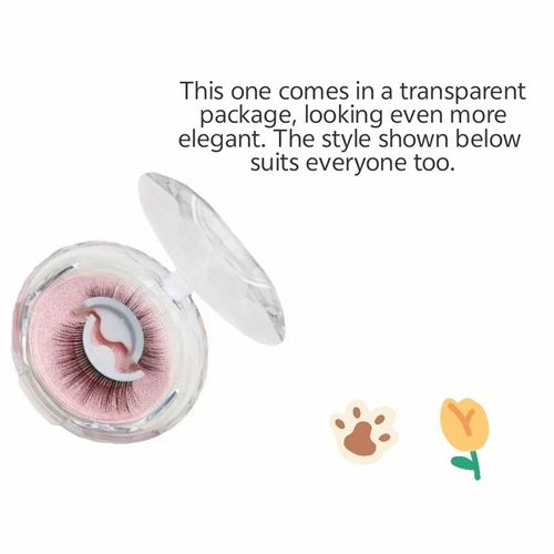 Glue-free self-adhesive reusable full-strip false eyelashes, waterproof and natural-looking 3-second application makeup tool