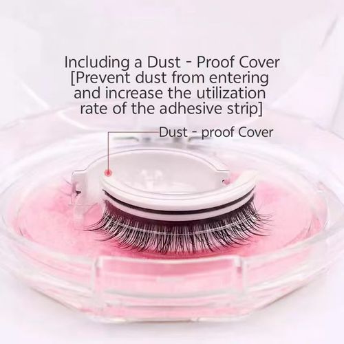 Glue-free self-adhesive reusable full-strip false eyelashes, waterproof and natural-looking 3-second application makeup tool