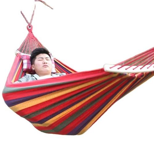 Thickened & Enlarged Outdoor Tree Tent - Portable Camping Canvas Striped Hammock with Anti-Rollover Design & Stable Quality