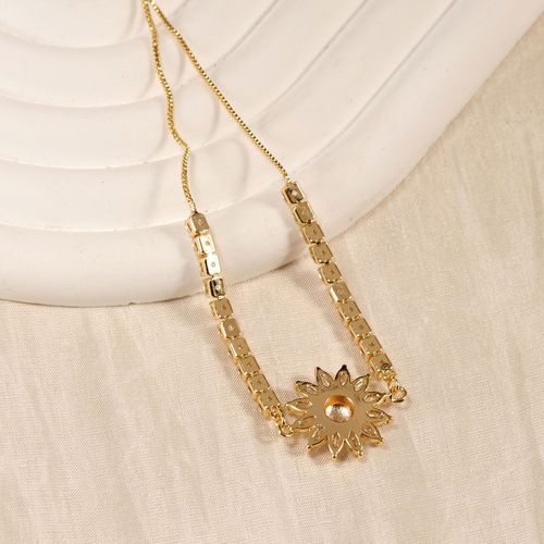 Simple rotatable sunflower copper-plated zircon bracelet, a light luxury and high-end accessory, jewelry