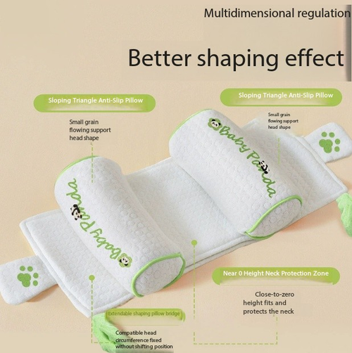 Anti-Flat Head Baby Pillow for 0-6 Months - Adjustable Newborn Head Shaping Pillow