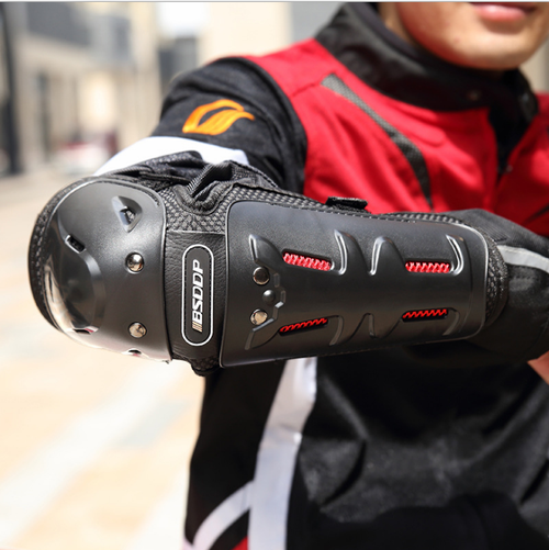 Motorcycle knee and elbow protective gear set (4 pieces)-Hard Shell Moto Knee Pads Set Brace Support Sports Off-Road Guard MTB Snowboard Kneepad Hockey Motorcycle Protection Kits