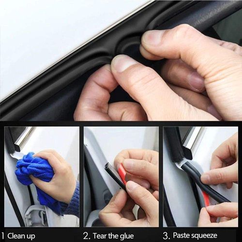 Rubber B Shape Weatherstrip 10Meters Rubber Seals Trunk Car Door Seal Strip