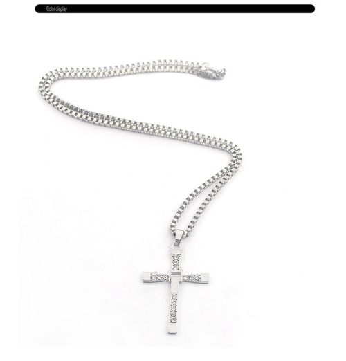 Men Cross Crystal Pendant Chain the Fast and Furious Dominic Toretto's Necklace
