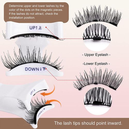 High-quality soft long magnetic strip reusable eyelash band with tweezers, natural half false eyelashes, makeup and beauty products