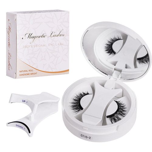 High-quality soft long magnetic strip reusable eyelash band with tweezers, natural half false eyelashes, makeup and beauty products