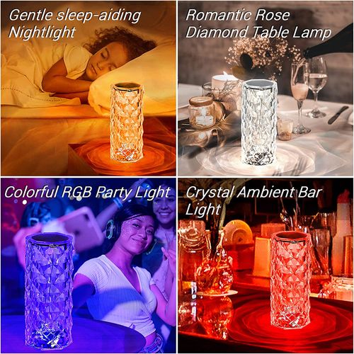 Rose-decorated Table Lamp Creative Gift Ambient Light