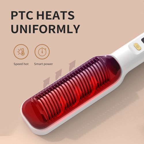 High Tech Electric Hair Straightener and Hair Curler Double Use Led Display Straight Hair Comb Portable Curling Iron