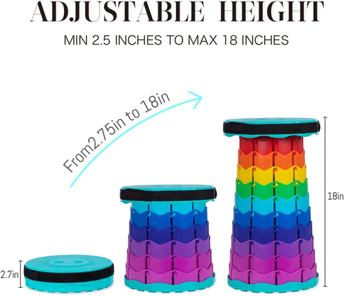 foldable camping stool adjustable, telescopic foldable stool