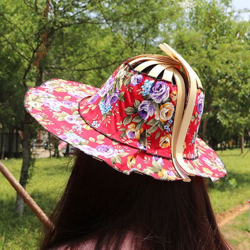 bamboo-cotton foldable fan hat