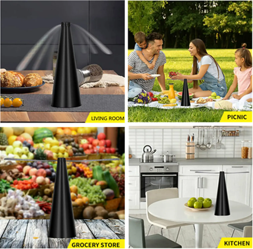 New Material Soft Pliable Blades Fly Fan Kitchen Restaurant Automatically Shoo Drive Away Fli Fan, Hanging Fly Fan