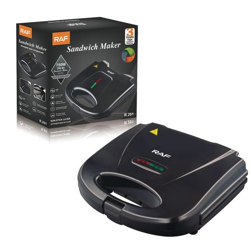 High Quality Double Heating 2 Slice Waffle Steak Maker Machine Electric Breakfast Girlled Sandwich Maker with Non Stick Plates