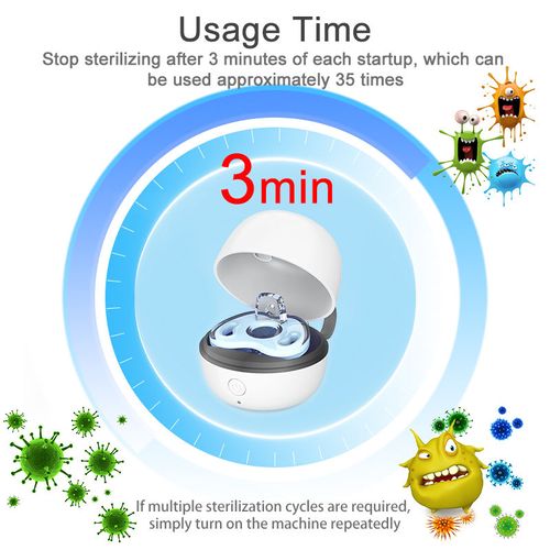 Rechargeable Mini Portable UV Light Pacifier Sterilizer Multifunction Ultraviolet Sterilization Box for Oral Hygiene