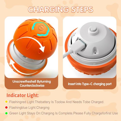 Interactive rolling dog ball toy Boredom-relieving cat teaser toy