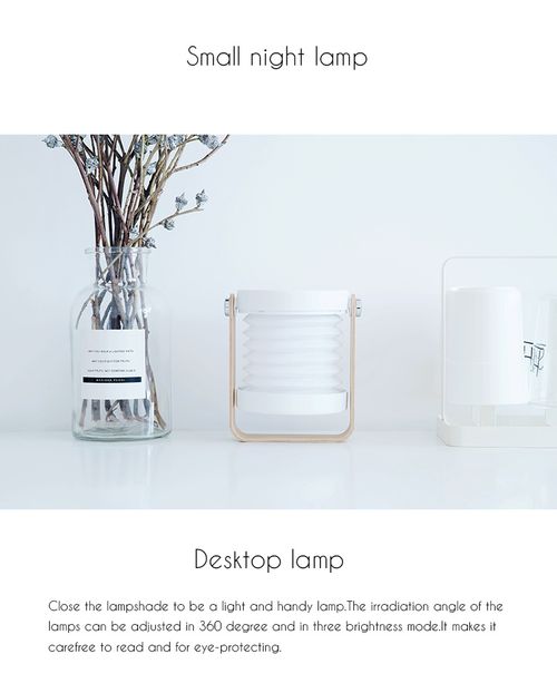 New Arrivals household Small Foldable Led Camp Lights Rotatable Table Lamp Portable Rechargeable Night Light